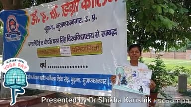 N S S UNIT OF D A V DEGREE COLLEGE BUDHANA MUZAFFARNAGAR CELEBRATED #IYD 2021 THROUGH HAND MADE AWARENESS POSTERS
