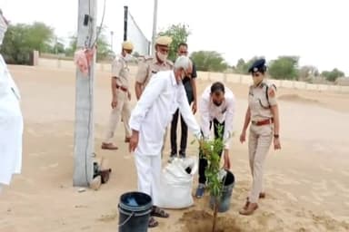 #श्रीडूंगरगढ़़ क्षेत्र के #सेरूणा थाना परिसर में एसपी प्रीति चंद्रा जी के साथ पौधारोपण, थाने का किया निरीक्षण #MLASdgh