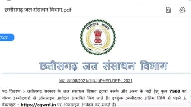 🔴छत्तीसगढ़ जल संसाधन विभाग भर्ती 2021।। Cg Job #CgJob #CgNewJob #CgJob2021#
#BalodJob
