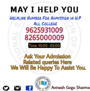May I Help You
#NSUI #nsuihimachal