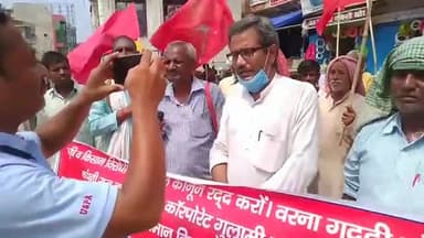 #किसान_नौजवान_एकजूटता दिवस पर प्रेस को संबोधित करते हुए भाकपा माले -जहानाबाद जिला सचिव कॉमरेड श्री निवाश शर्मा