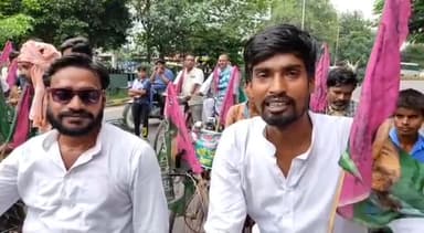 #बढ़ती_महगांई_को_लेकर_आज_सड़को_पे_साईकिल #मार्च_निकाली गई |
#आदि_मेहता
#पटना_महानगर_अध्यक्ष
#जाप