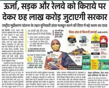 सड़क, रेलवे, ऊर्जा को किराए पर उठाएगी भारत सरकार #tshubhamkushwah