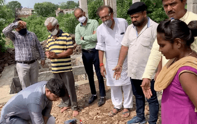 प्रधानमंत्री आवास योजना हितग्राहियों के ग्रहभुमी का भूमी पूजन किया 🙏🏻 #आवास_योजना