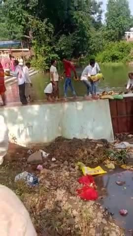 #तामिया में@हर्षोल्लास से मां दुर्गा को दी गई विदाई तामिया नगर वासियों के द्वारा आज नगर की समस्त मूर्तियां विसर्जन @@