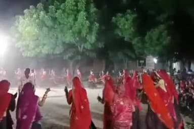#गरबा महोत्सव समापन समारोह आंजनीमाता राजेश्वर धाम नया #चेण्डा मे रखा।