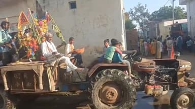 गांव सेमला #गुन्नौर में निकली #मूर्ति #यात्रा, गोपीचंद के चार परिवारी चलाते हैं #जलेबी पकौड़ी, समोसे, और परचून की #दुकान