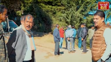म्योड़ा मे सड़क का किया निरीक्षण । #lakhan_singh_negi