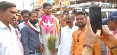 #छत्तीसगढ़ प्रदेश युवा कांग्रेस अध्यक्ष पूर्णचन्द्र पाढ़ी (कोको) का #गंडई मेन चैक में जोरदार