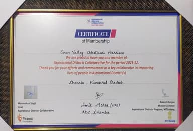 Special thanks to Piramal Foundation and NITI Aayog for making us member .
#piramalfoundation #nitiaayog #chamba #ngo #ngocollaboration #snowvalleychhatrariwarriors #himachalpradesh #india