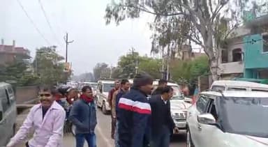भाजपा की विश्वास यात्रा के चलते लालगंज में लगा भीषण जाम#अभय सिंह