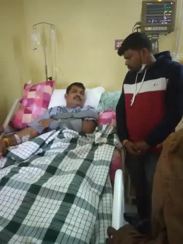 कार दुर्घटना में घायल हुए भाजपा पिछड़ा वर्ग मोर्चा के प्रदेश अध्यक्ष #भगत_सिंह_कुशवाह जी का #कुशलक्षेम जानने नर्मदा हॉस्पिटल पहुंचा आज भोपाल में