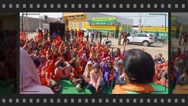 उचाना में आंगनवाड़ी वर्कर-हेल्परों ने लगाया जेजेपी कार्यालय के सामने धरना। 63 दिन से है हड़ताल पर #jindbreakingnews #citu