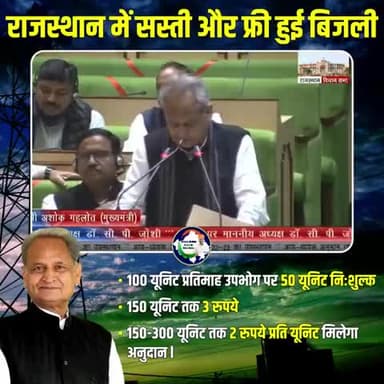 फिर दिल जीता जननायक ने...
#Rajasthan में #सस्ती और #फ्री हुई बिजली।