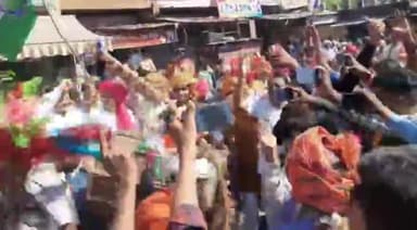 #झाबुआ के राणापुर में भगोरिया_महोत्सव में कांग्रेस की *गेर* रैली ।
#जय_जौहार