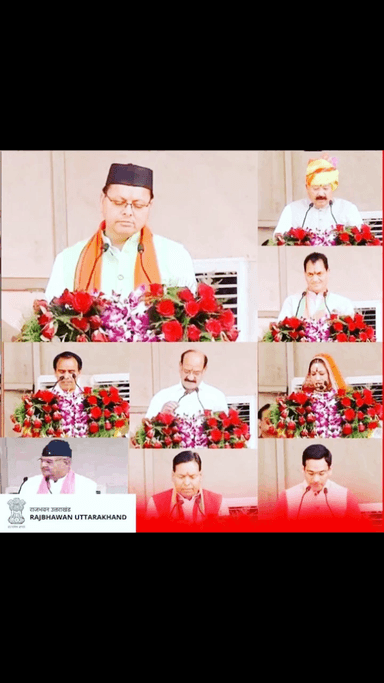 Administered the #Oath of Office and Secrecy to Shri @pushkarsinghdhami ji, #ChiefMinister and Council of #Ministers.