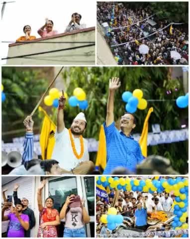 जनता "काम की राजनीति" करने वालों के साथ है।
#RajinderNagarWithKejriwal