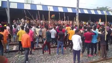 रामनगर: Bettiha रेलवे station pe अंगिनीपथ ke baat ko lekar हाहाकार #bettiha #studentnews