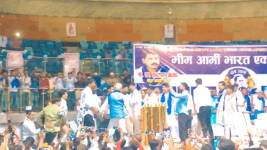 कल @Bhimarmy_BEM का #प्रथम_राष्ट्रीय_अधिवेशन दिल्ली के ताल कटोरा स्टेडियम में बहुजन समाज के विशाल जनसमूह के साथ बड़े ही धूमधाम व हर्षोल्लास से मनाया गया