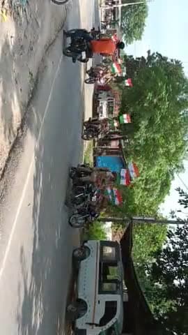 #आजादी_का_अमृत_महोत्सव के उपलक्ष्य में #HarGharTirangaAabhiyan के अन्तर्गत चौकी काजीकमालपुर पुलिस बल के साथ तिरंगा यात्र