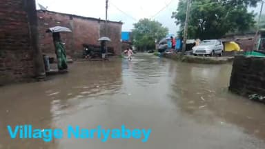@ग्राम #पंचायत#नारियाबे मै #इसवर्ष का #रिकार्ड #तोड #पानी #बरसा #निचले #इलाकों के #घरों@ मै #घुसा पानी @