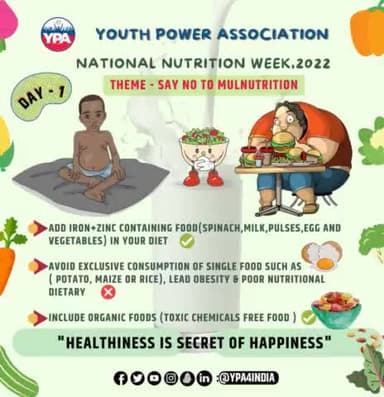 "Healthiness is secret of happiness"
YPA wishes you for great health, May the colors and tastes of fruits and vegetables mix in your life, make your lifestyle flavoured and beautiful.#healthylife #healthcoach #fitnessjourney #ypa4india