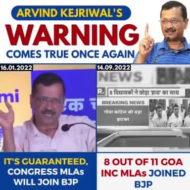 s prophesied by @arvindkejriwal-
Congress delivers on its GUARANTEE of selling Goa MLAs to BJP!
#bikgayicongress