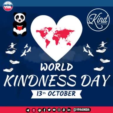 How do we change the world? One random act of kindness at a time.
~ Morgan Freeman
Every year on November 13th, World Kindness Day is observed.
#kids #kind #people#ypa4india
