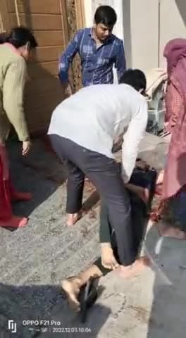 Raju ठेहट की हत्या के बाद मोर्चरी ले जाते हुए Viral video #राजू ठेहट #सीकर #क्राइम #police