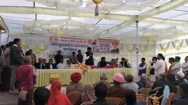 सादड़ी में मंत्री टीकाराम जूली सरकार की उपलब्धिया सुनाई, और जनसुनवाई की #सादड़ी #पाली