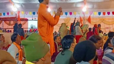 लटेरी: लटेरी में पूज्य प्रेम भूषण जी महाराज द्वारा गाई जा रही राम कथा में धूमधाम से मनाया गया राम जन्म #रामकथा