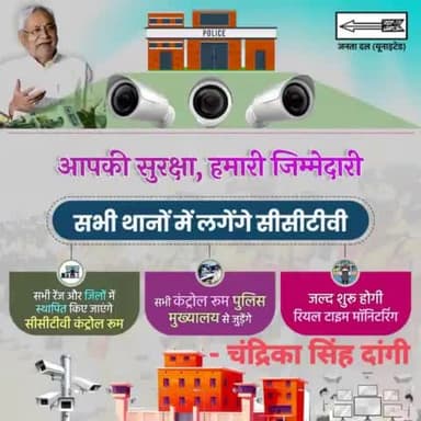 सुदृढ़ हो रही पुलिस व्यवस्था।
सीसीटीवी कैमरों से लैस होंगे सभी थाने… आइसीसीसी से हर गतिविधि पर रखी जाएगी नजर।
#CCTV #PoliceStation
