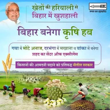खेतों की हरियाली से #बिहार में खुशहाली।
किसानों की #आमदनी बढ़ाने के लिए प्रतिबद्ध नीतीश सरकार।
#Krishi #Kisan