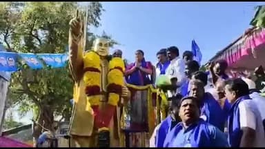 పట్టణంలో అంబేడ్కర్ జయంతి మహోత్సవంలో పాల్గొన్న పర్యాటక శాఖ మంత్రి రోజా
