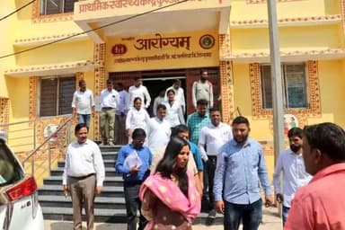 आज #कुंडालीकलां में कलेक्टर महोदया श्रीमति शीतला पटले जी के द्वारा आरोग्यम प्राथमिक स्वास्थ्य केन्द्र का आकस्मिक निरीक्षण किया