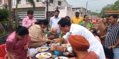 भाजपा का भोजन पर चर्चा कार्यक्रम अटल गार्डन मे आयोजित #नागदा #satyendrayadav