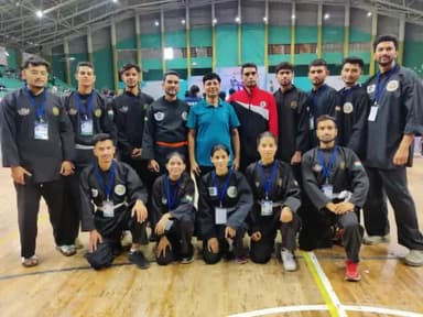 Himachal Pencak Silat team at Meenatai Thakrey Indoor Stadium, Nashik, Maharashtra ... #PSAHP #IPSF
