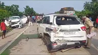 కృత్తివెన్ను: కృత్తివెన్ను సీతనపల్లి వద్ద రెండు కార్లు ఢీ, ఇద్దరు మృతి, నలుగురికి గాయాలు, మృతులు కోనసీమ జిల్లా వాసులు