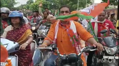 #प्रधानमंत्री मोदी के #जन्मदिन पर #पिछड़ा मोर्चा द्वारा आयोजित #बाइक जुलूस में #राज्यसभा #सांसद संगीता यादव के साथ रहा।
