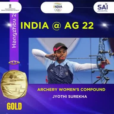 Congratulations to Jyothi for her outstanding performance in winning gold in compound archery at the #AsianGames2022.
This marks her third gold medal at the Asian Games, a truly outstanding achievement.
