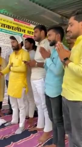 #पीजी_कालेज में #छात्रो का #धरना #चौथे_दिन भी जारी रहा, #मां_दुर्गा से छात्रों ने कि प्रशासन के सद्बुद्धि के लिए....