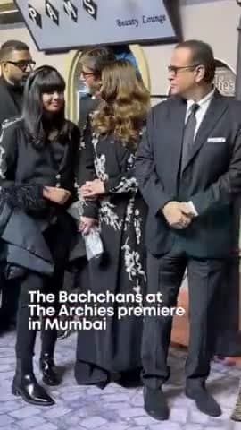 The Bachchans at #TheArchies premiere in Mumbai last night; netizens call it 'hum saath-saath hain vibe'
#AishwaryaRai