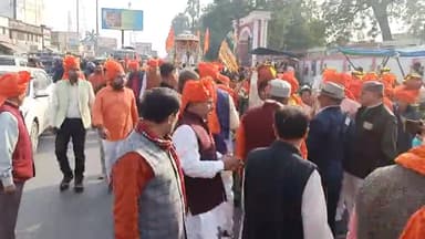 #राम #मन्दिर #निर्माण हेतु #विश्व #हिन्दू परिषद ने निकाला विचार परिवार के #संगठनों के साथ #प्रभु #राम का #शोभा #यात्रा।