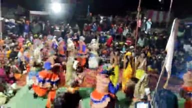 राजोरा में मकर संक्रांति पर्व पर रात्रि में सांस्कृतिक कार्यक्रम गरबा का हुआ आयोजन।। #melamahostav #pandhana #rajora