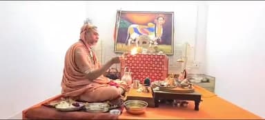#गौमाता_प्रतिष्ठा_आन्दोलन के अन्तर्गत तीसरे दिन प्रातः काल की महागणपति पूजा करते हुए पूज्यपाद परमाराध्यचरण 🚩🙏🙏
#ज्योतिर्मठ #शंकराचार्य