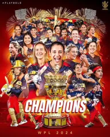 #Congratulations to the #RCB Women's team for their outstanding #performance in the WPL! 🏆🏏
#RCBWomen #WPLChampions
