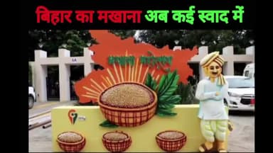 मखाना महोत्सव में लोगों को लुभा रहा है Shhe नामक स्टॉल, कई फिलेवर में मौजूद है मखाना
#मखाना