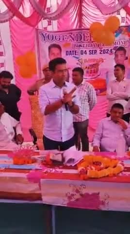 #चूरू के निकटवर्ती गाँव बीनासर मे सांसद राहुल। कस्वा का जांगिड़ समाज व गाँव वासियों ने किया स्वागत।