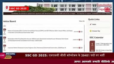 कर्मचारी चयन आयोग (SSC) ने कांस्टेबल और राइफलमैन के पदों पर भर्तियों
#कर्मचारी #चयन (SSC) #कांस्टेबल #राइफलमैन