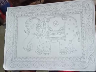 @#famous mithila painting